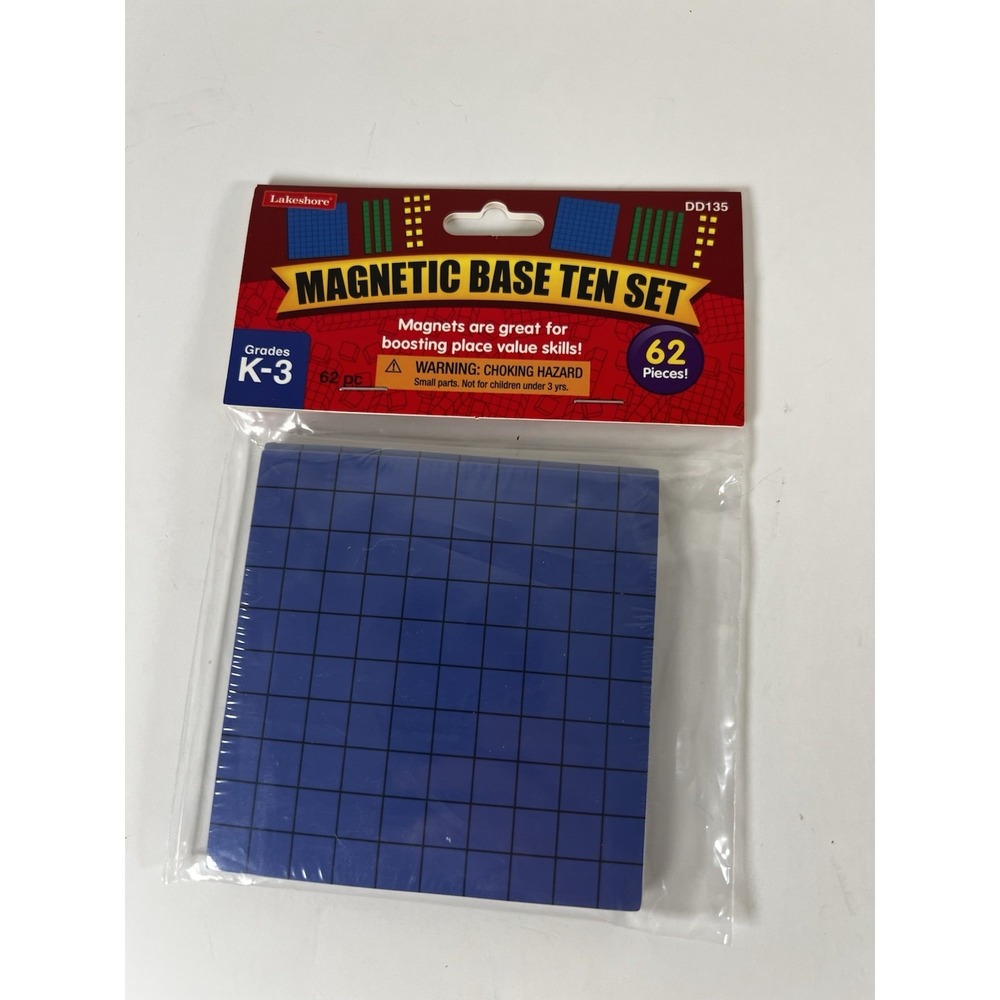 2x Base Ten Blocks Magnet Set 62pcs Place Value Math Manipulatives